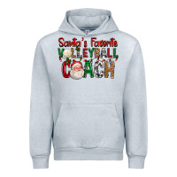 Heather Grey Santa's Favorite Volleyball Coach For Christmas Urban Hoodie - FaDigitalArtStudio