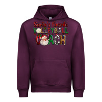 Mauve Wine Santa's Favorite Volleyball Coach For Christmas Urban Hoodie - FaDigitalArtStudio