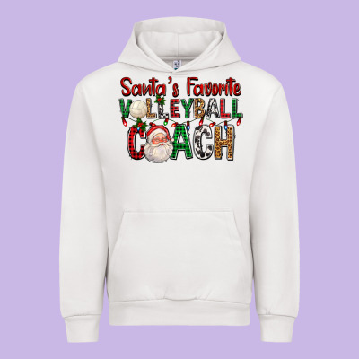 Santa's Favorite Volleyball Coach For Christmas Urban Hoodie Designed By Fadigitalartstudio