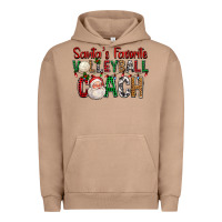 Pigment Burro Santa's Favorite Volleyball Coach For Christmas Urban Hoodie - FaDigitalArtStudio