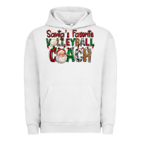Pigment Lunar Rock Santa's Favorite Volleyball Coach For Christmas Urban Hoodie - FaDigitalArtStudio