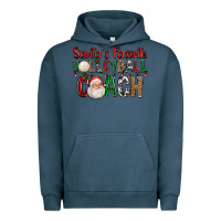 Pigment Midnight Navy Santa's Favorite Volleyball Coach For Christmas Urban Hoodie - FaDigitalArtStudio
