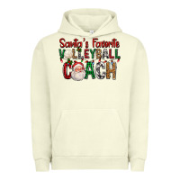 Pigment Pistachio Santa's Favorite Volleyball Coach For Christmas Urban Hoodie - FaDigitalArtStudio
