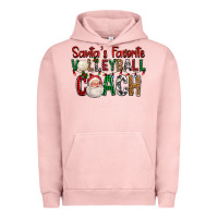 Pigment Salmon Santa's Favorite Volleyball Coach For Christmas Urban Hoodie - FaDigitalArtStudio
