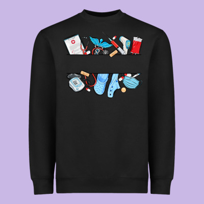 Custom Name Nurse Heavyweight Sweatshirt Designed By Maliassmallbusiness