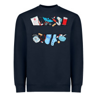 Navy custom name nurse Heavyweight Sweatshirt - MaliasSmallBusiness