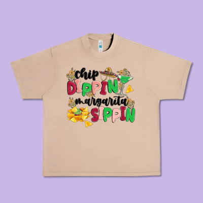 Chip Dippin' Margarita Sippin Urban Heavy Tee Designed By Maliassmallbusiness