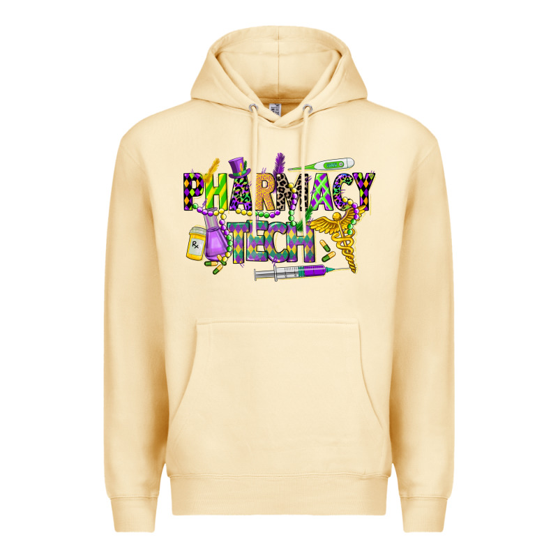 Mardi Gras Pharmacy Tech Premium Hoodie by CowGirlArtShop | Teevron