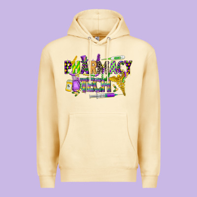Mardi Gras Pharmacy Tech Premium Hoodie Designed By Cowgirlartshop