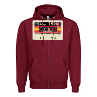 Burgundy 30th birthday 30 years 1990 retro tape cassette Zipper Hoodie - Bettercallsaul