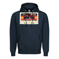 Navy 30th birthday 30 years 1990 retro tape cassette Zipper Hoodie - Bettercallsaul