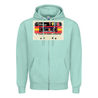 Seafoam 30th birthday 30 years 1990 retro tape cassette Zipper Hoodie - Bettercallsaul