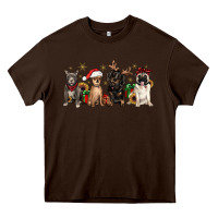 Chocolate Brown christmas chihuahua pitbull pug dachshund Heavy Core Tee - JahusDesignShop