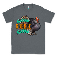 Charcoal Heather Thanksgiving turkey gobble gobble Classic Tee - NancyCooperArtShop