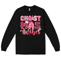 Black christmas vibes pink Long Sleeve Tee - MaliasSmallBusiness