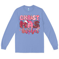 Colony Blue christmas vibes pink Long Sleeve Tee - MaliasSmallBusiness