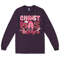 Plum christmas vibes pink Long Sleeve Tee - MaliasSmallBusiness