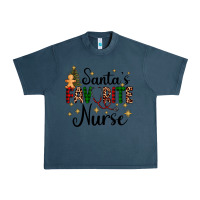 Midnight Navy santa's favorite nurse Urban Heavy Tee - AdoDesignShop