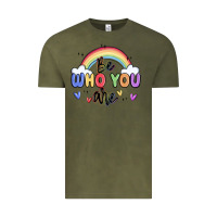 Vintage Olive be who you are Vintage Tee - MaliasSmallBusiness