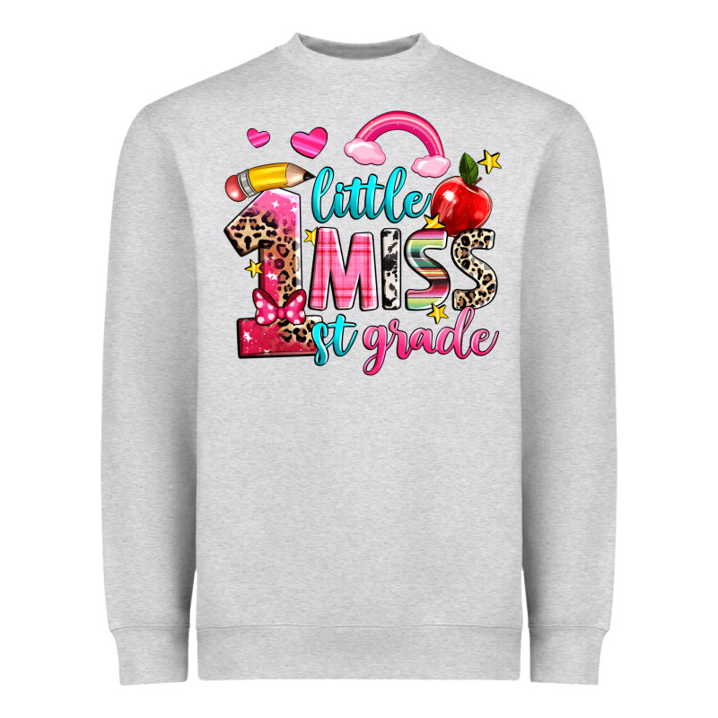 Little Miss First Grade Heavyweight Sweatshirt by NancyCooperArtShop | Teevron