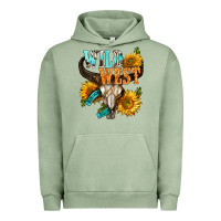Pigment Oil Green Western Wild West Rodeo Urban Hoodie - BundleAndBundleShop