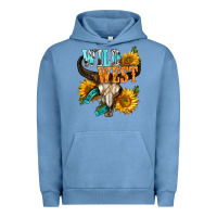 Pigment Pebble Blue Western Wild West Rodeo Urban Hoodie - BundleAndBundleShop
