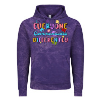 Cloud Purple everyone communicates differently Vintage Hoodie - MaliasSmallBusiness