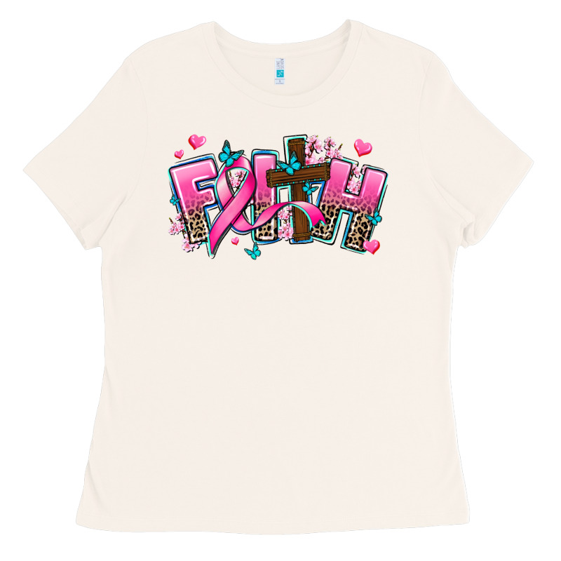 Cancer Faith Cross Ladies Tee by AdoDesignShop | Teevron