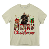 Mossy merry christmas dachshund Heavy Core Tee - JahusDesignShop
