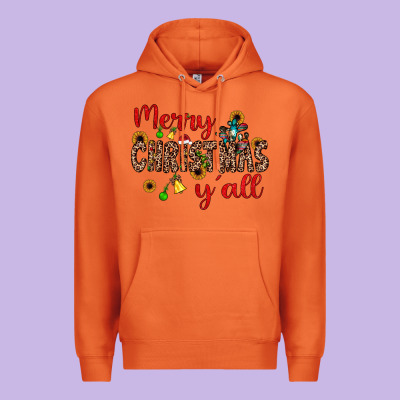 Merry Christmas Y'all Premium Hoodie Designed By Jahusdesignshop