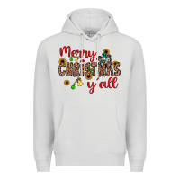 Dove Grey merry christmas y'all Premium Hoodie - JahusDesignShop