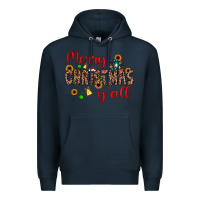 Navy merry christmas y'all Premium Hoodie - JahusDesignShop