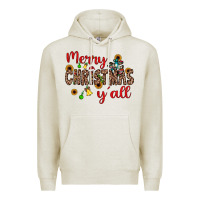 Oatmeal Heather merry christmas y'all Premium Hoodie - JahusDesignShop