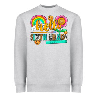 Heather Grey hello sixth grade Heavyweight Sweatshirt - NancyCooperArtShop