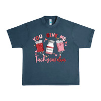 Midnight Navy you give me tachycardia Urban Heavy Tee - MaliasSmallBusiness
