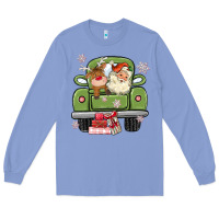 Colony Blue christmas santa and reindeer truck Long Sleeve Tee - MaliasSmallBusiness