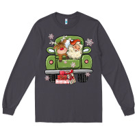 Smoke christmas santa and reindeer truck Long Sleeve Tee - MaliasSmallBusiness