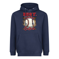 Navy Busy raising ballers Heavyweight Hoodie - HowdyJamesFarm