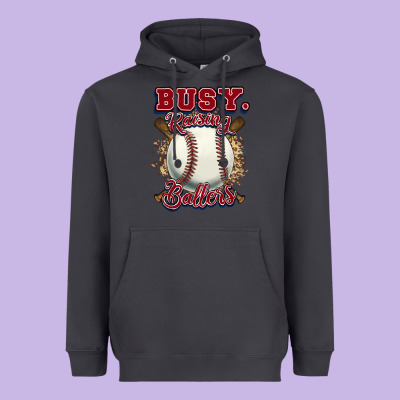 Busy Raising Ballers Heavyweight Hoodie Designed By Howdyjamesfarm