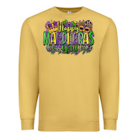 Antique Gold happy mardi gras yall Premium Sweatshirt - CowGirlArtShop