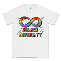 White neurodiversity Classic Tee - JahusDesignShop