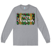 Heather Grey merry christmas Long Sleeve Tee - JahusDesignShop