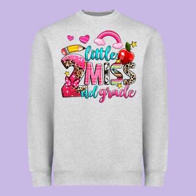 Little Miss Second Grade Heavyweight Sweatshirt Designed By Nancycooperartshop