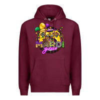 Burgundy mardi gras gamer Premium Hoodie - CowGirlArtShop