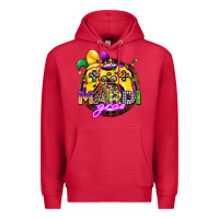 Cardinal mardi gras gamer Premium Hoodie - CowGirlArtShop