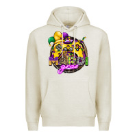 Oatmeal Heather mardi gras gamer Premium Hoodie - CowGirlArtShop