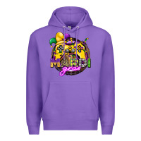 Purple mardi gras gamer Premium Hoodie - CowGirlArtShop