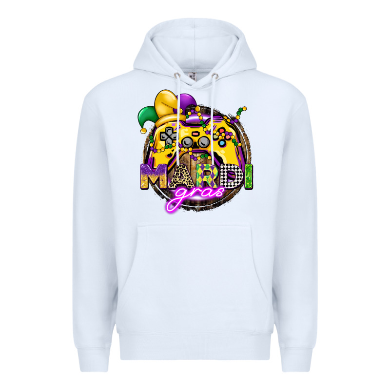 Mardi Gras Gamer Premium Hoodie by CowGirlArtShop | Teevron