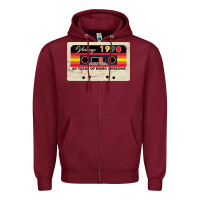 Burgundy vintage 1990 60th birthday cassette 30 years old 60 years Zipper Hoodie - Bettercallsaul