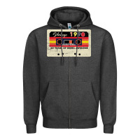 Charcoal Heather vintage 1990 60th birthday cassette 30 years old 60 years Zipper Hoodie - Bettercallsaul